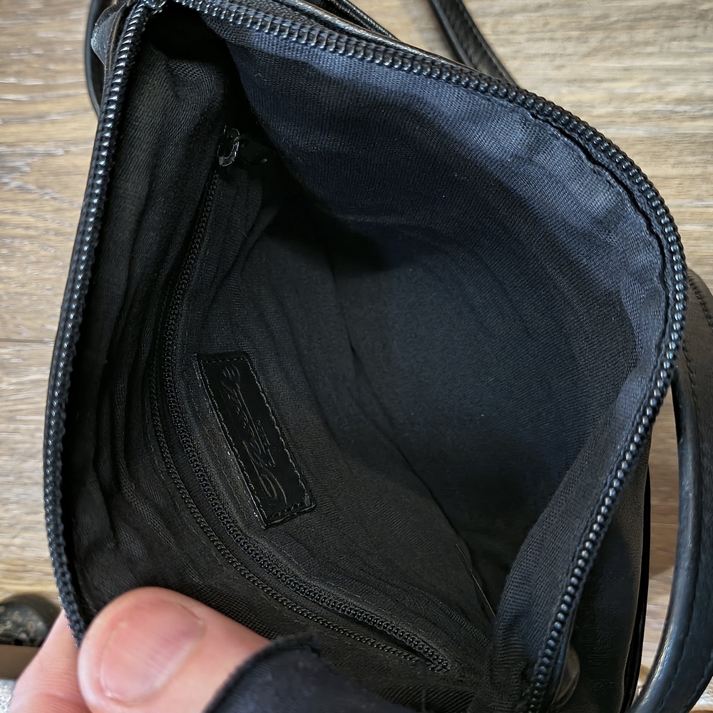 Fossil Black Crossbody Bag with Gold Accents - Picture 2 of 3
